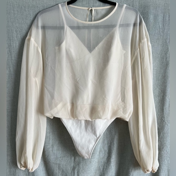 Wilfred Sheer Long Sleeve Bodysuit - Picture 3 of 9